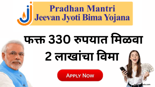 आता मिळवा फक्त 2 लाखांचा विमा फक्त 330 रुपयात, जाणून घ्या अधिक माहिती | Pradhanmantri Jeevan Jyoti Vima Yojana
